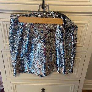 urban outfitters mini glitter skirt